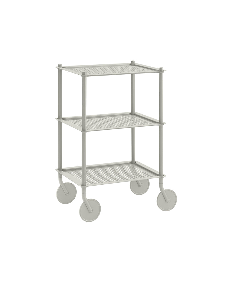 Flow large - Light gray trolley - Perforated metal
